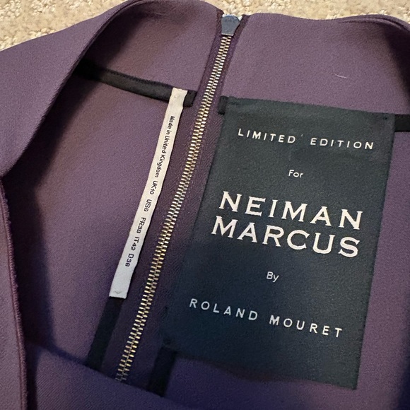 Roland Mouret Purple Long Sleeve Dress - Picture 3 of 6